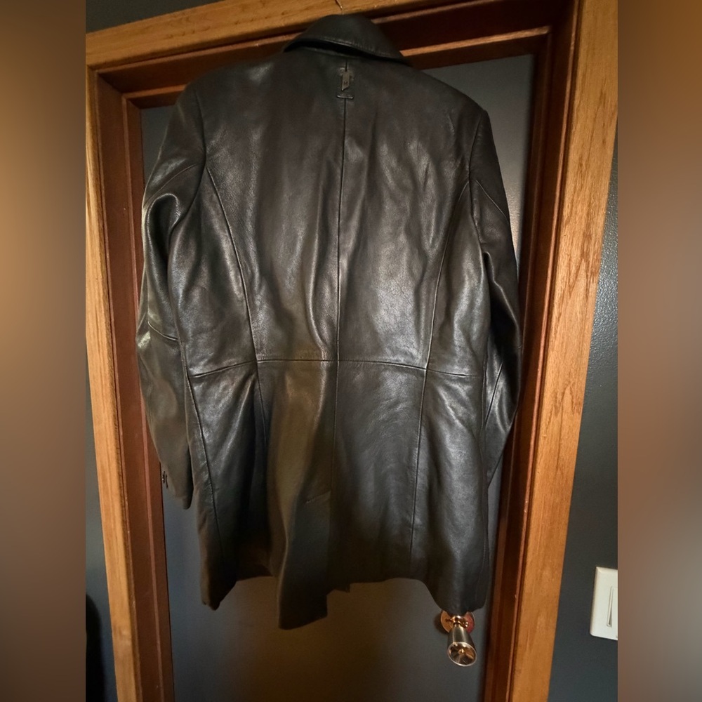 Mauritius Classic Black Leather Single-Button Women's Jacket - Picture 2 of 7